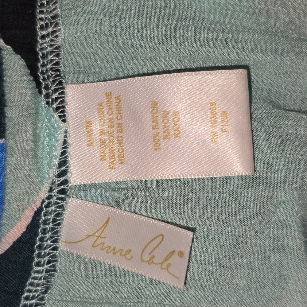 Anne Cole Multicolor Leaf Print Tropical Hawaiian Swimsuit Cover Womens Size M - Picture 8 of 11